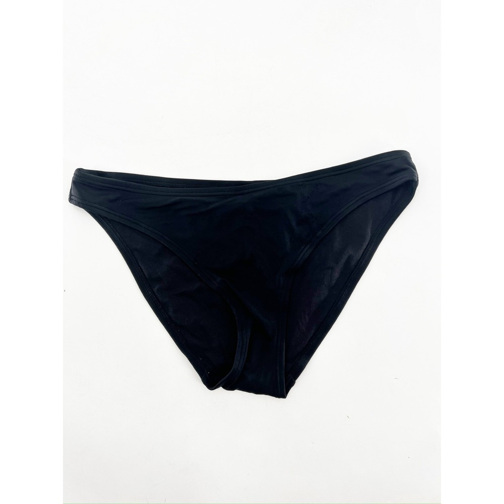 Victoria's Secret Bikini Bottoms Women M Black Good Low Rise Classic Swimwear